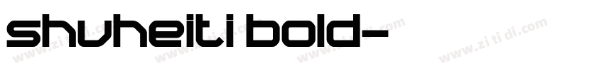 shuheiti bold字体转换
